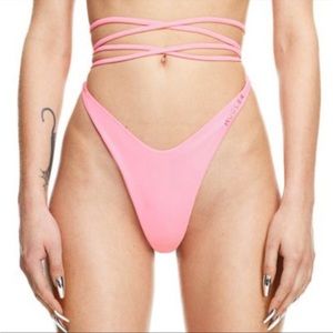 MUGLER x H&M BIKINI Bottoms pink size 0 | LIMITED EDITION NWT